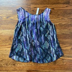 NWT Aqua Multicolor Snakeskin Open Back Tank